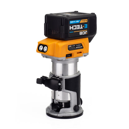 JCB 21-18RTKIT 18v Brushless Router Kit - 3 x Bases (Plunge,Offset,Incline) 2 x 4.0AH Batteries & Charger