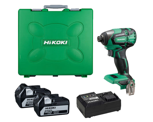 Hikoki WH18DBFL2 18v Brushless Cordless Impact Driver - 2 x 5.0AH Batteries and Charger