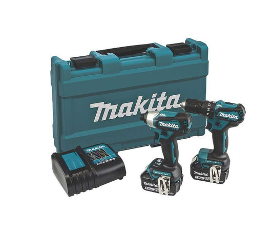 Makita DLX2221ST 18v Brushless LXT Twin Kit - Combi Drill, Impact Driver, 2 x 5.