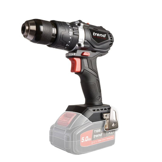Trend T18S/CDB Cordless Combi Drill Brushless 18v TXLi - 13mm Metal Chuck - Body Only